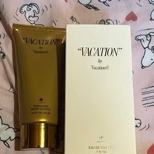 Vacation Perfumed Body Lotion and Eau de Toilette Set - Gold